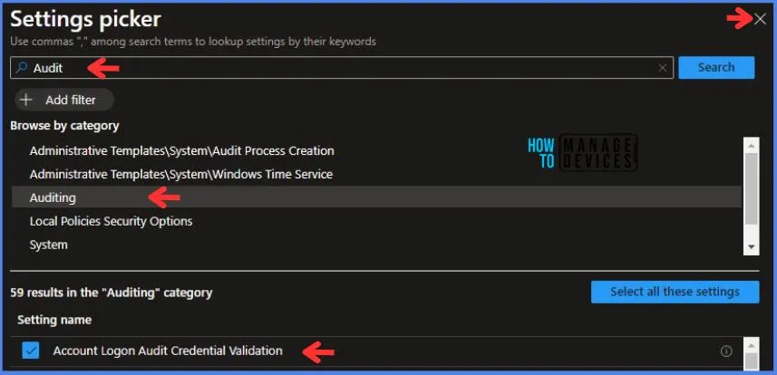 How to Create Intune Audit Credential Validation Policy 5 Create Intune Audit Credential Validation Policy Fig.5