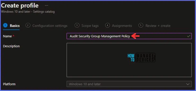 Intune Audit Security Group Management Policy Fig.3