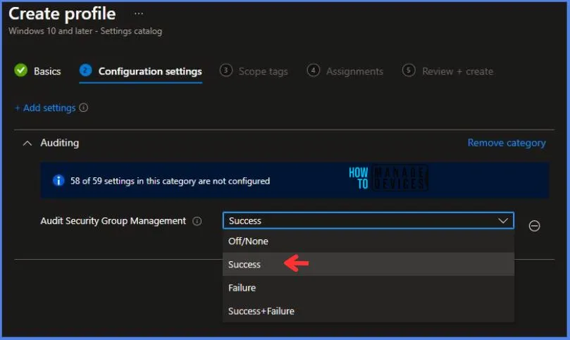 Intune Audit Security Group Management Policy Fig.6