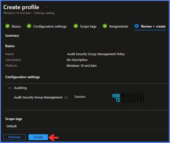 Intune Audit Security Group Management Policy Fig.8