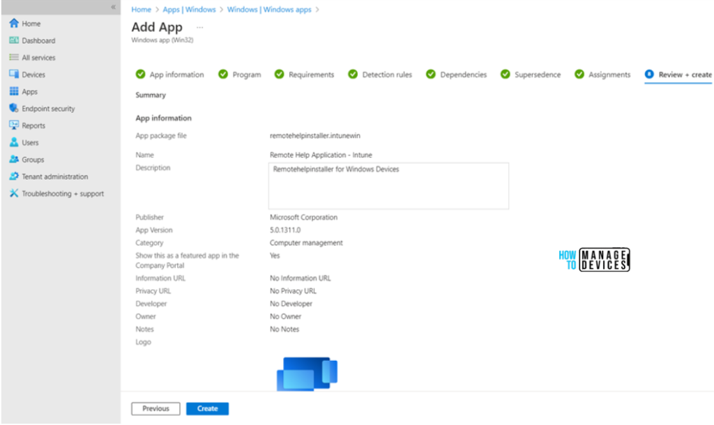 Best Method to Deploy Remote Help App with Auto-Upgrade Feature in Intune Win32 Model. Fig. 13
