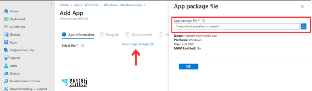 Best Method to Deploy Remote Help App with Auto-Upgrade Feature in Intune Win32 Model. Fig. 6