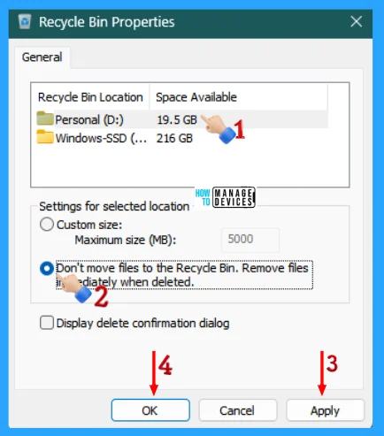 Customize Recycle Bin Settings Easily on Windows 11 - Fig. 10