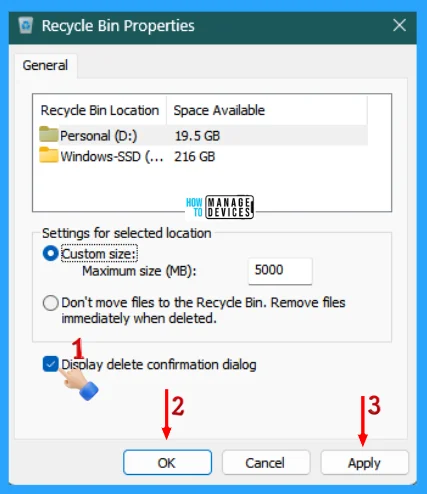 Customize Recycle Bin Settings Easily on Windows 11 - Fig. 11