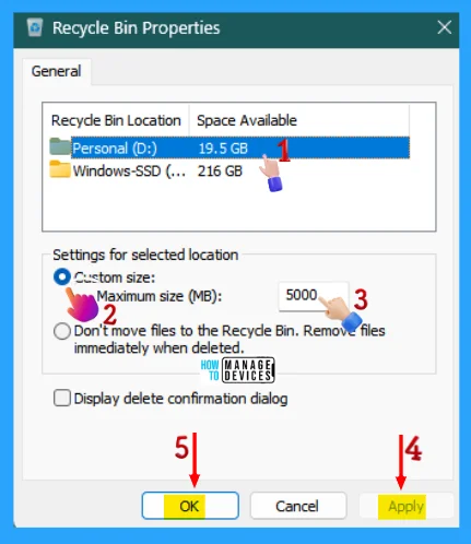 Customize Recycle Bin Settings Easily on Windows 11 - Fig. 9