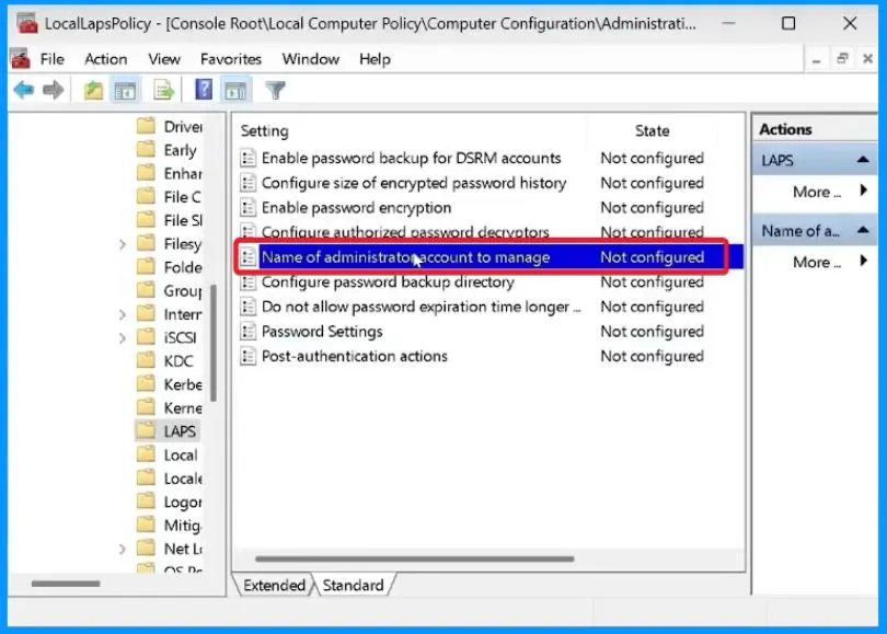 Enable Windows LAPS Managed Account in WinRE or Safemode - Fig.4 - Creds to Jay Simmons MS