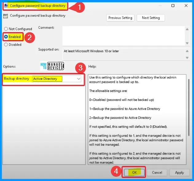 Enable Windows LAPS Managed Account in WinRE or Safemode - Fig.7 - Creds to Jay Simmons MS