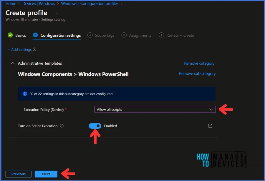 Configure PowerShell Execution Policy with Intune 7