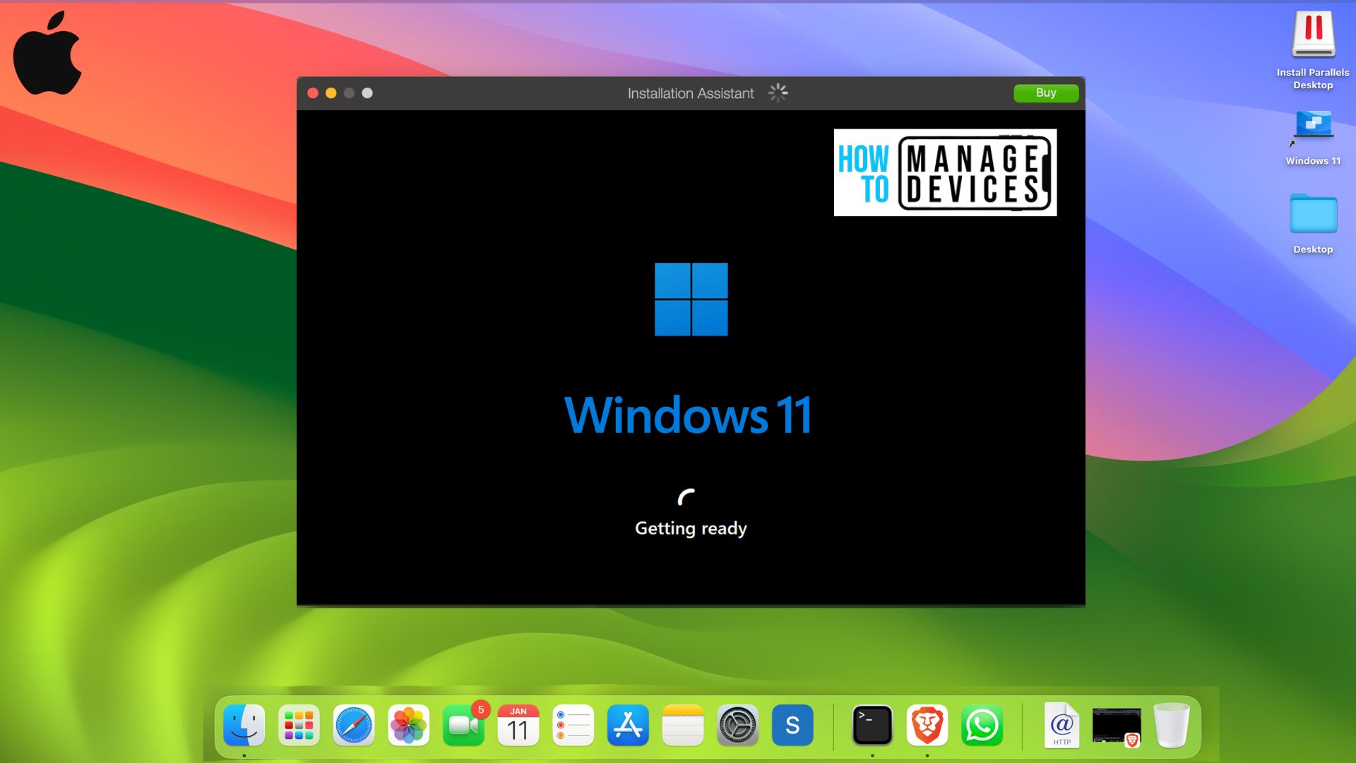 how to install windows 11 on parallels desktop