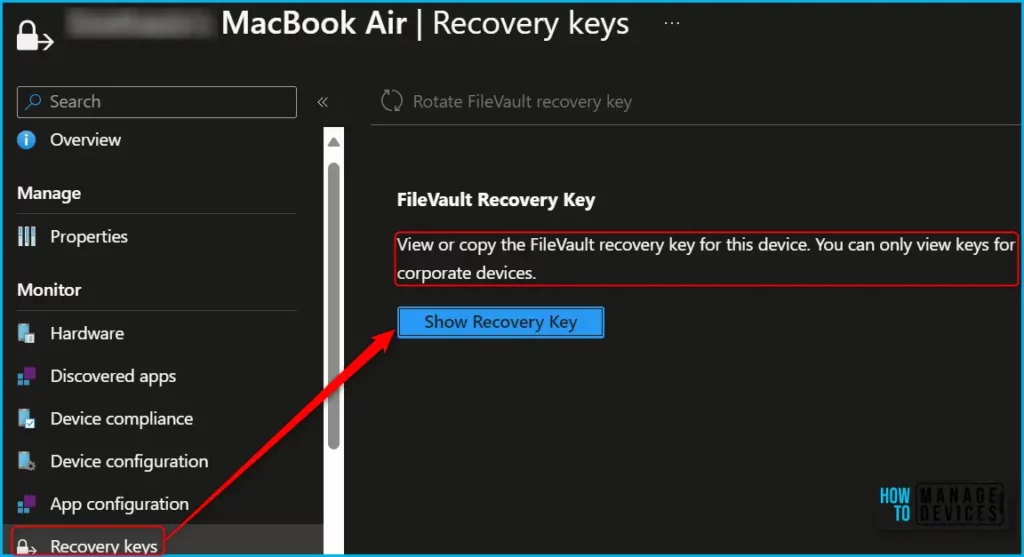 Configure Intune RBAC Role for macOS FileVault Recovery Key Fig.8