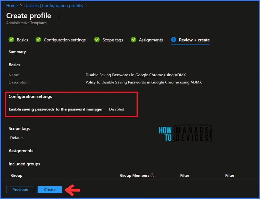 Disable Saving Passwords in Google Chrome using ADMX Templates Intune 4