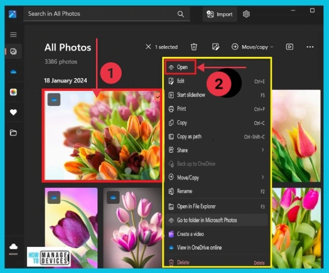 Hide or Show Filmstrip in Photos app in Windows 11 - Fig.2