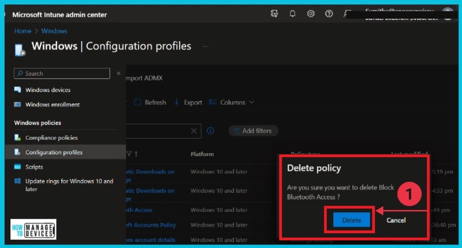 How to Delete or Remove Configuration Profiles Policies from Intune - Fig.3
