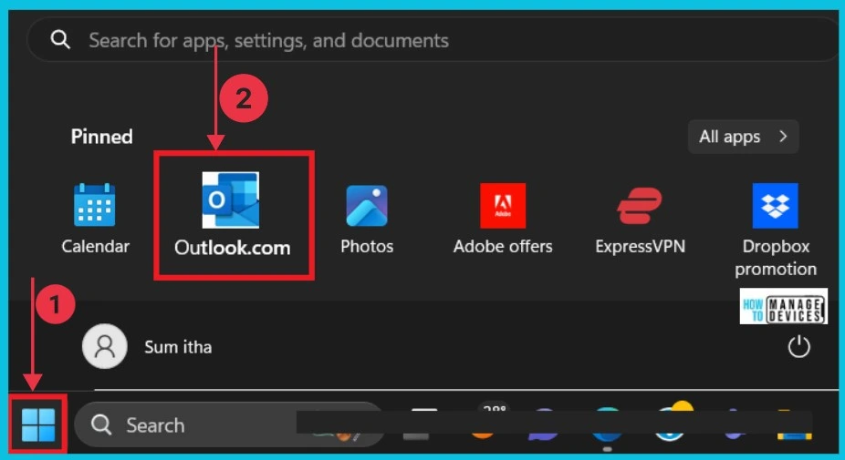 How to Search Emails in Outlook - Fig.1