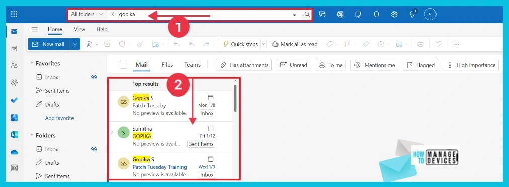 How to Search Emails in Outlook - Fig.3