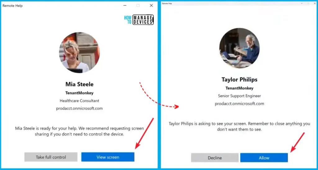How to Use Intune Remote Assistance for Windows Devices - Fig.5 - Kara Wang Microsoft