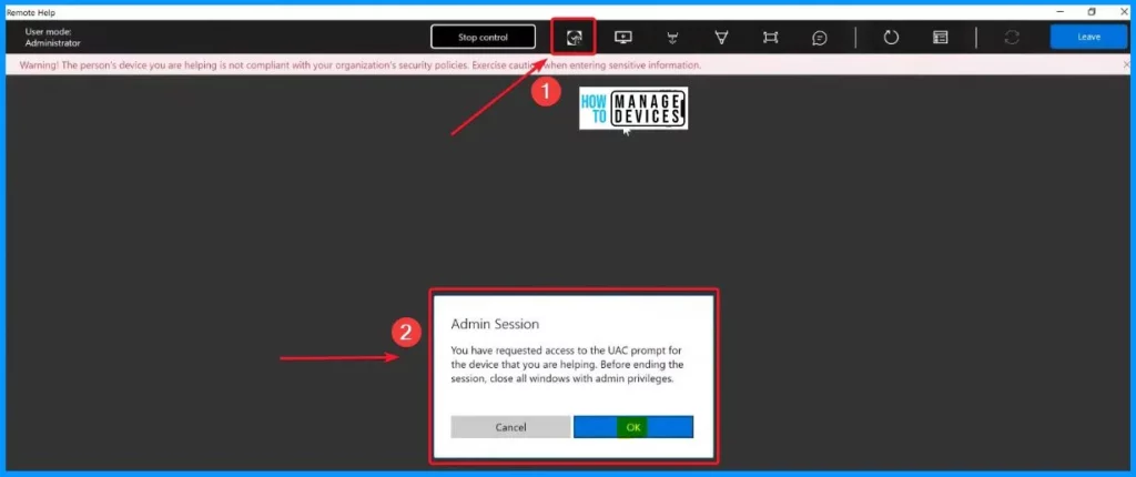 How to Use Intune Remote Assistance for Windows Devices - Fig.8 - Kara Wang Microsoft