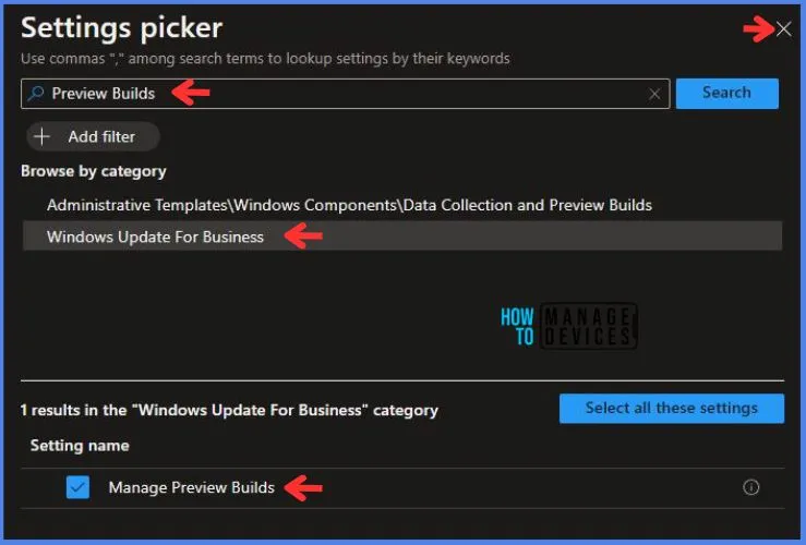 Deploy Using Intune Manage Preview Builds Policy Fig.5