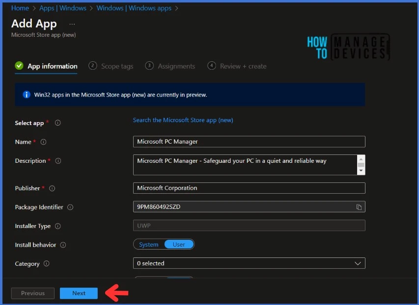 Guidelines for Installing Microsoft PC Manager from New Microsoft Store in Intune 5