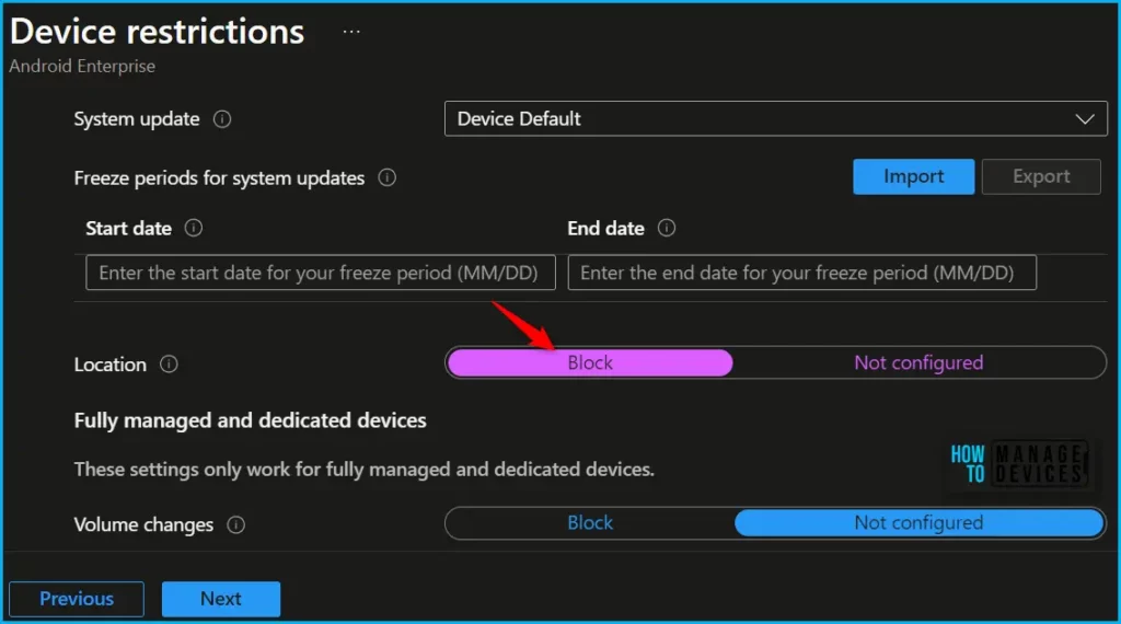 New Intune Setting Disable Location on Android Enterprise Devices Fig.3