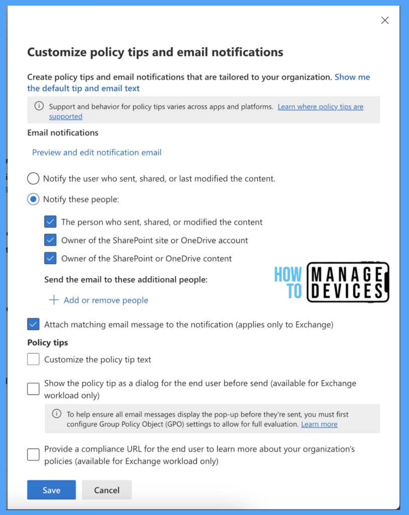 Protect Corporate Data using Data Loss Protection Policies in the Microsoft Purview Portal Fig: 13