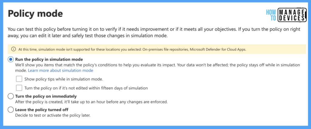 Protect Corporate Data using Data Loss Protection Policies in the Microsoft Purview Portal Fig: 14