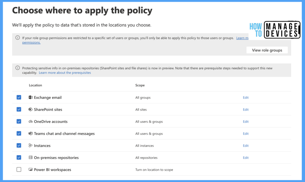 Protect Corporate Data using Data Loss Protection Policies in the Microsoft Purview Portal Fig: 6