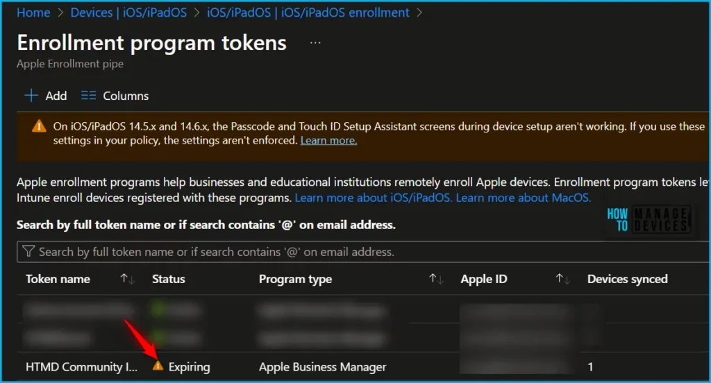 Renew Automated Device Enrollment Apple ADE Tokens in Intune Fig.4