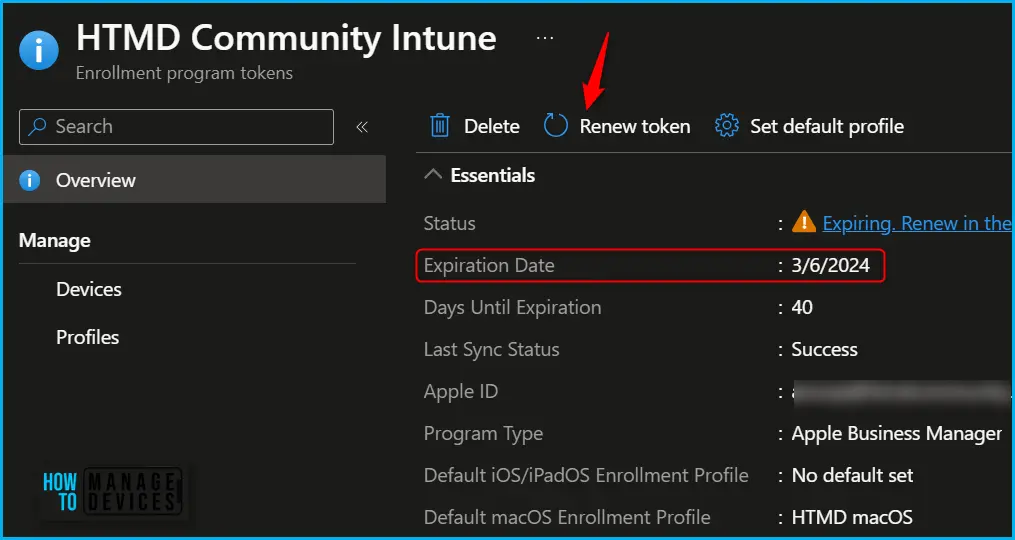 Renew Automated Device Enrollment Apple ADE Tokens in Intune Fig.5