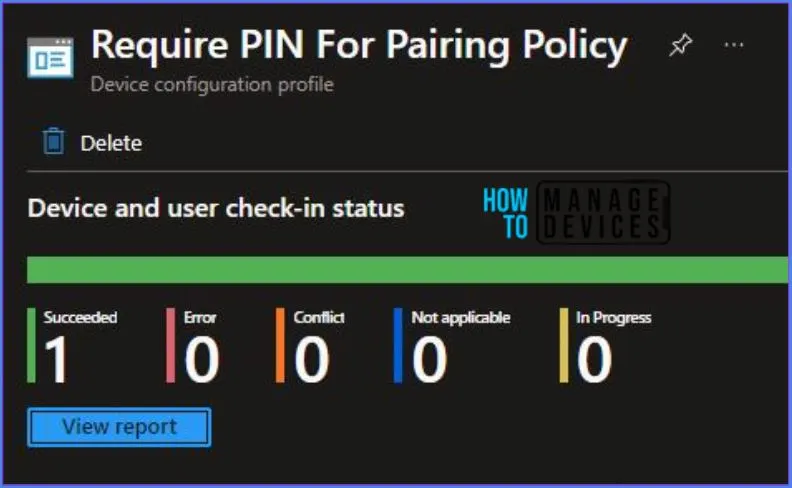 Install Intune Require PIN For Pairing Policy Fig.9