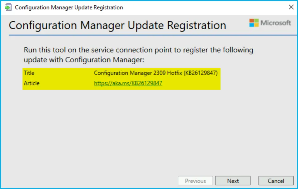 SCCM 2309 Hotfix KB26129847 Client Discovery Data Fix Fig.2