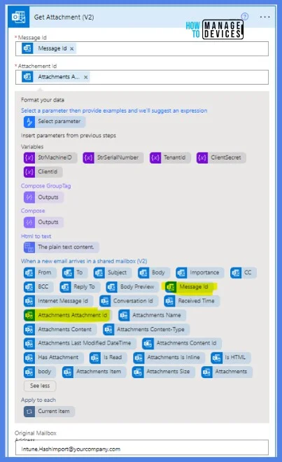 Use Power Automate to Import Autopilot Devices Hash via eMail for Intune Engineers Fig. 23