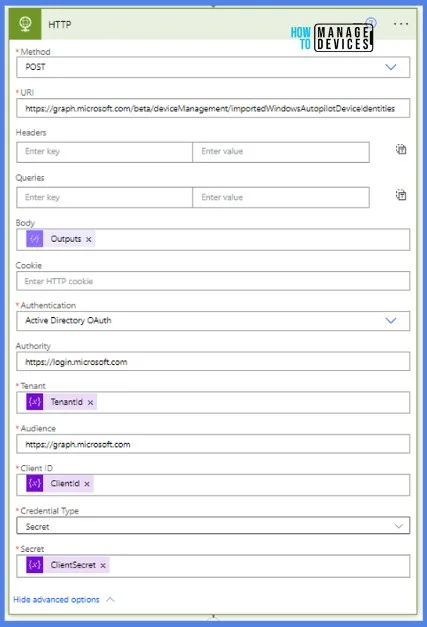 Use Power Automate to Import Autopilot Devices Hash via eMail for Intune Engineers Fig. 37