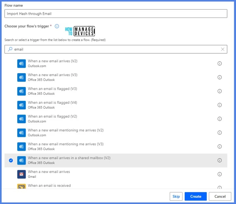 Use Power Automate to Import Autopilot Devices Hash via eMail for Intune Engineers Fig. 8