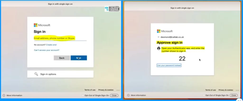 Walkthrough of Mac Device Passwordless SSO with Entra - Fig.5 - Creds to Arnab Biswas MS