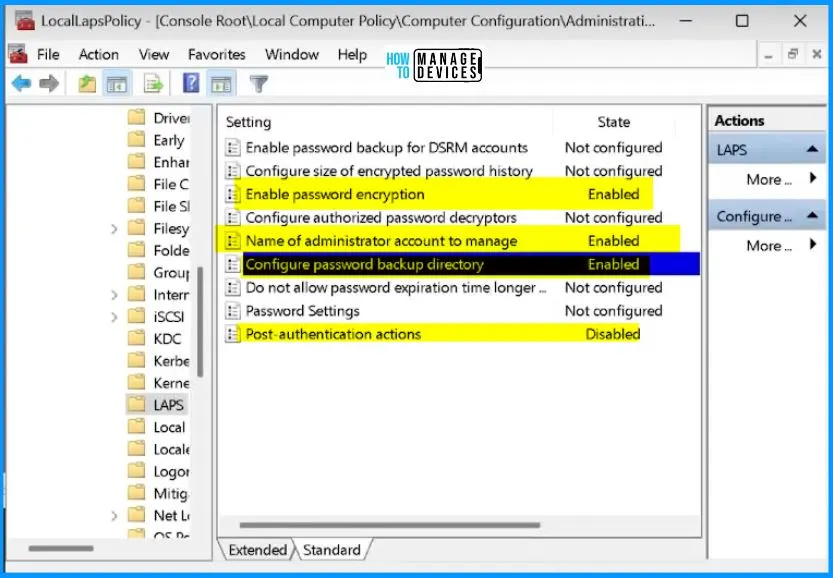 Windows LAPS Integration with the Local Device MaximumPasswordAge Policy - Fig.3 - Creds to Jay Simmons MS