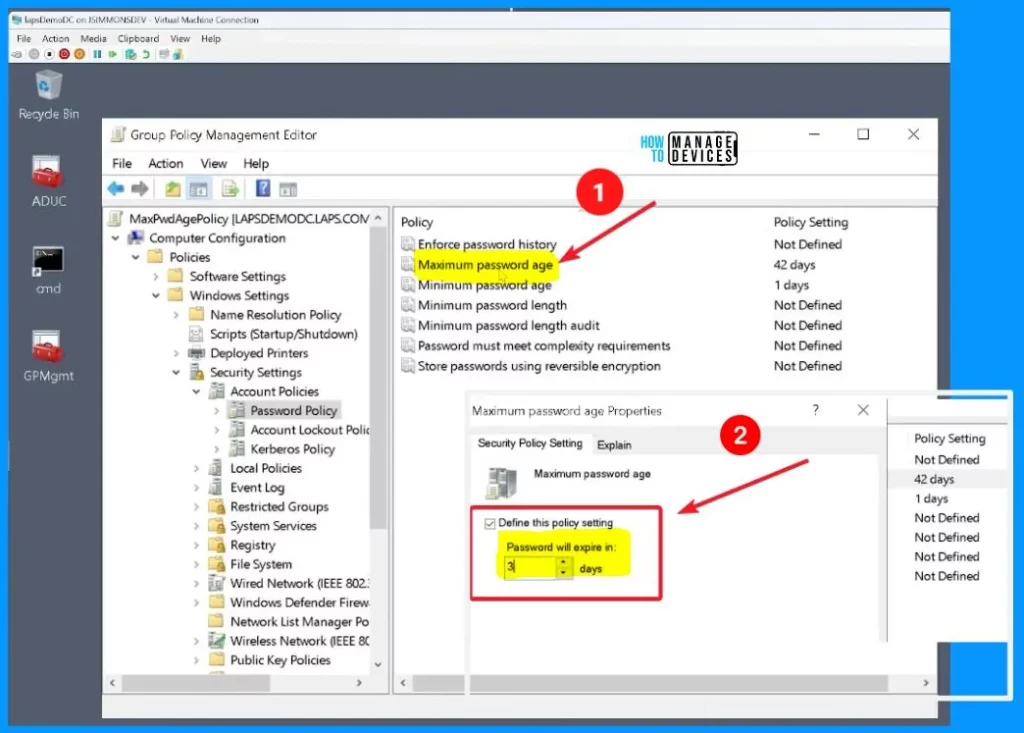 Windows LAPS Integration with the Local Device MaximumPasswordAge Policy - Fig.7 - Creds to Jay Simmons MS