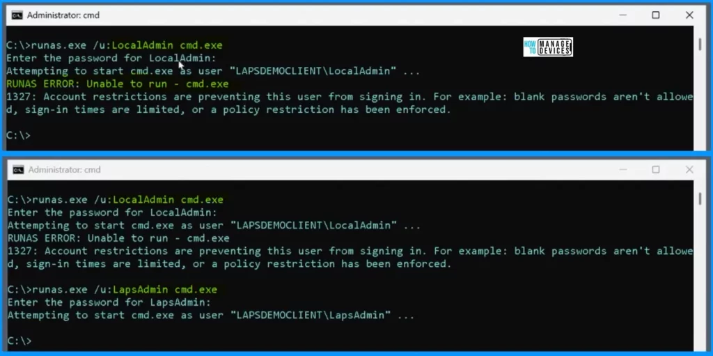 Windows LAPS Integration with the Local Device MaximumPasswordAge Policy - Fig.9 - Creds to Jay Simmons MS