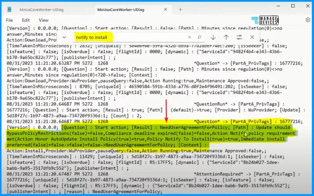 Windows Update Troubleshooting using MoUxCoreWorker-Udiag and MoNotificationUx-Udiag - Fig.3 - Creds to Mustafa Jamal MS