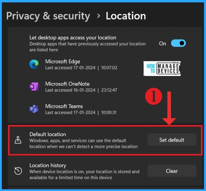 Enable Disable Location Services in Windows 11 - Fig.11