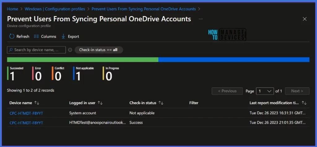 Prevent Users From Syncing Personal OneDrive Accounts using Intune Policy 8