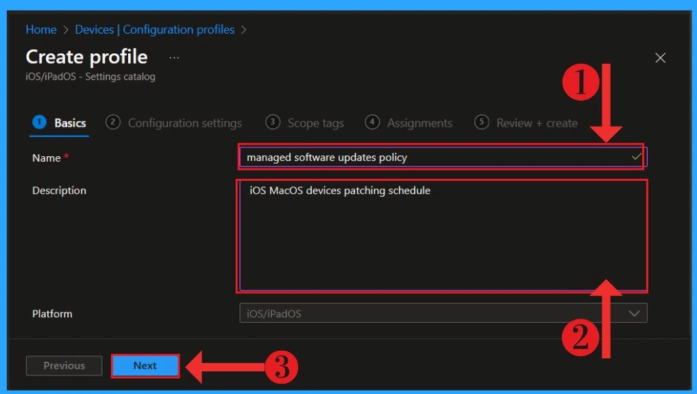 Easiest Method to Configure iOS MacOS Devices Patching Schedule Using Intune -Fig.3