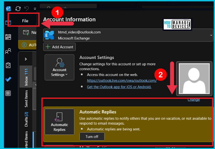 How to Set Out of Office in Outlook 2 How to Set Out of Office in Outlook - Fig.1