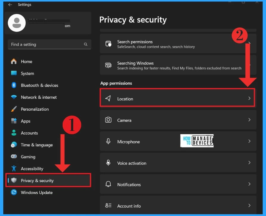 Enable and Disable Location Services in Windows 11 - Fig.1