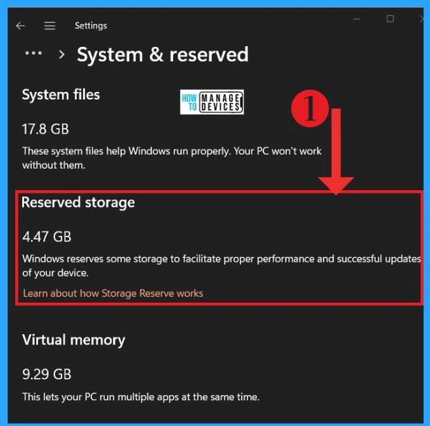 2 Methods to View Reserved Storage Size in Windows 11- Fig.5