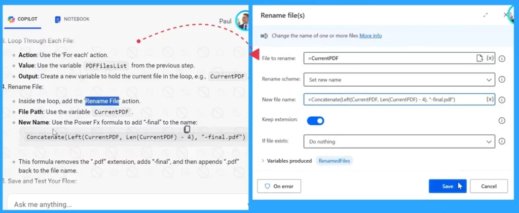 Use Windows Copilot to Automate Tasks Using Power Automate - Fig.7 Creds to Paul Couvert