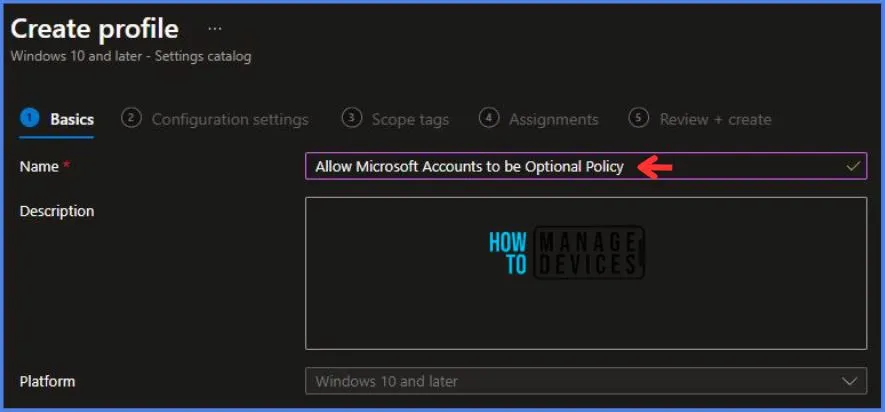 Intune Allow Microsoft Accounts to be Optional Policy 3 Intune Allow Microsoft Accounts to be Optional Policy Fig.3