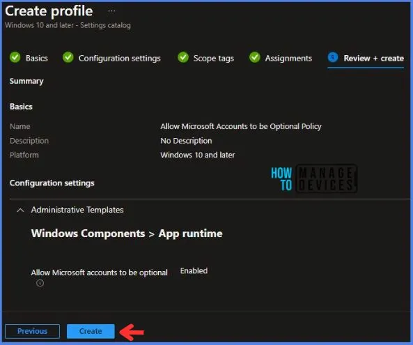 Intune Allow Microsoft Accounts to be Optional Policy 8 Intune Allow Microsoft Accounts to be Optional Policy Fig.8