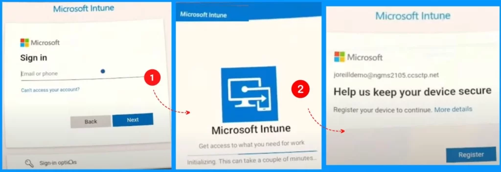 Android AOSP Devices Support with Intune - Fig.9 - Creds to Jessica Yang MS