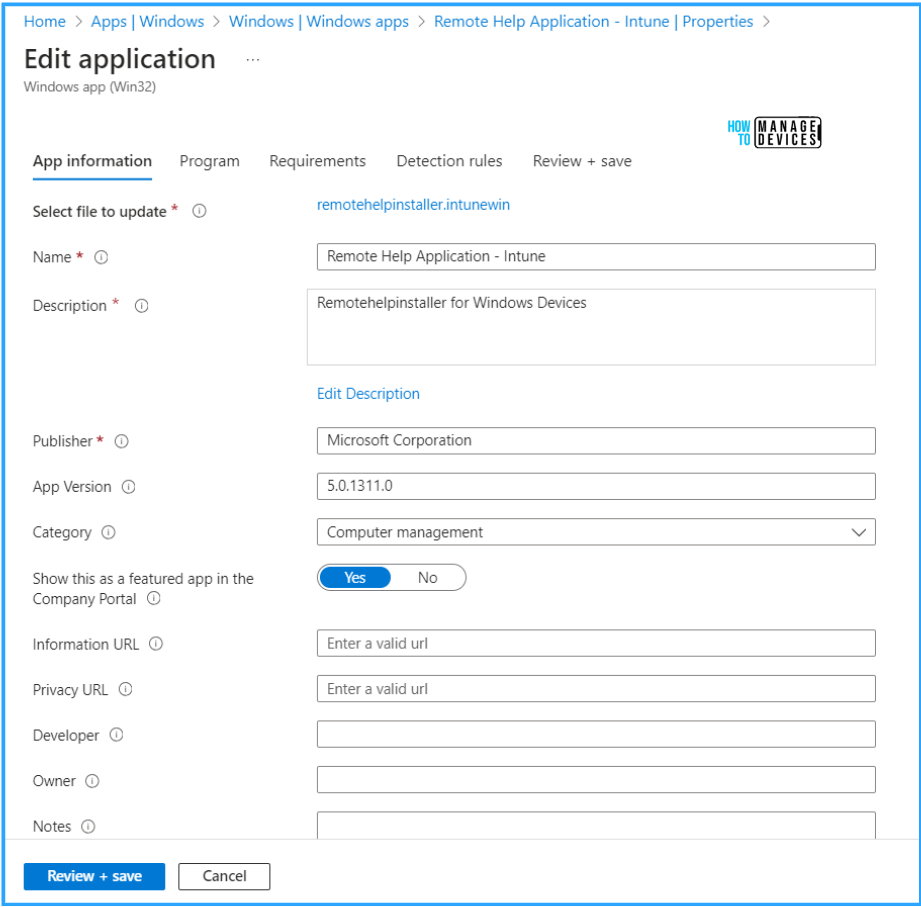 Best Method to Deploy Remote Help App with Auto-Upgrade Feature in Intune Win32 Model. Fig. 7